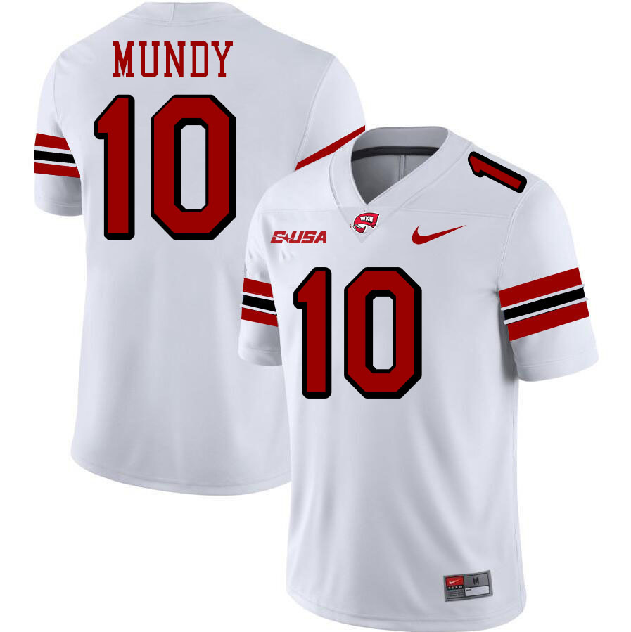 Western Kentucky Hilltoppers #10 Jaymar Mundy College Football Jerseys Stitched-White